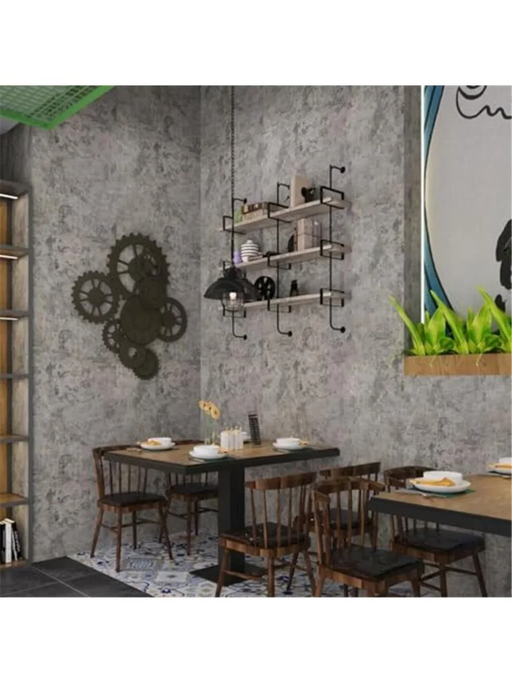 Peel Stick Concrete Wallpaper Grey Cement Contact Paper Removable Vinyl Roll